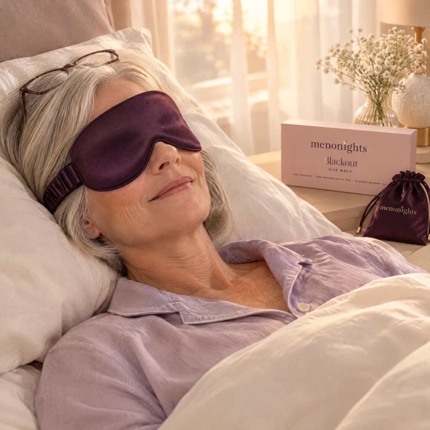 With Blackout Silk Mask